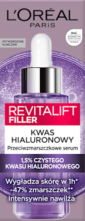 Revitalift Filler Serum przeciwzmarszczkowe do twarzy z 1,5% czystego kwasu hialuronowego  L'ORÉAL PARiS