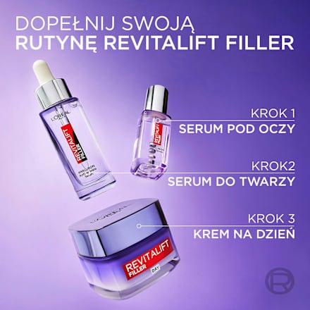 Revitalift Filler Serum przeciwzmarszczkowe do twarzy z 1,5% czystego kwasu hialuronowego  L'ORÉAL PARiS