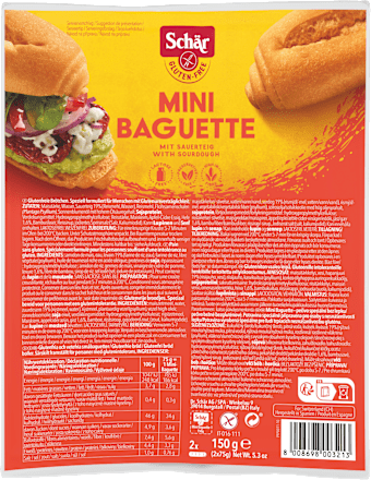 Aufbackbrötchen Mini Baguette glutenfrei (2 Stück) Schär