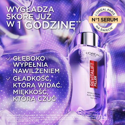 Revitalift Filler Serum przeciwzmarszczkowe do twarzy z 1,5% czystego kwasu hialuronowego  L'ORÉAL PARiS