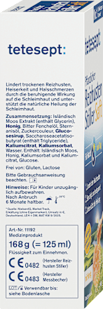 Hustensaft Pflanzlicher Reizhusten Stiller  tetesept