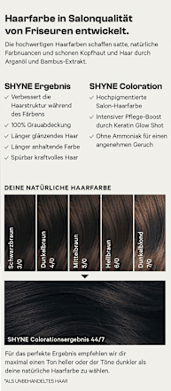 Haarfarbe 44/7 Athens Dunkelbraun Mokka SHYNE Professional