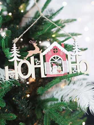Drvena dekoracija za vrata HoHoHo ZOVAK