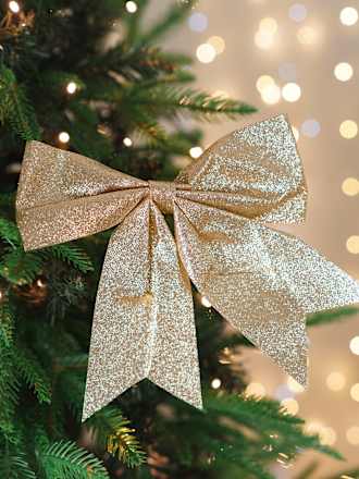 Ukras za bor – zlatna mašna ZOVAK