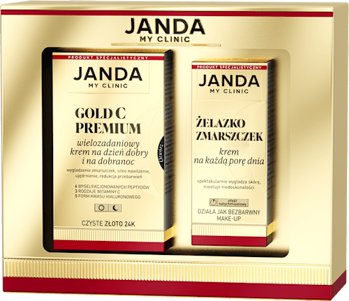 Zestaw prezentowy Gold C Premium + Żelazko zmarszczek My Clinic  JANDA