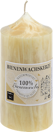 Stumpenkerze Bienenwachs Struktur 120/55 mm  Steinhart KERZEN