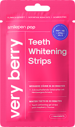 Bleaching Teeth Whitening Strips Very Berry smilepen pop