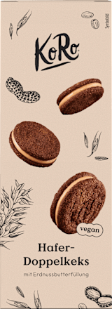 Doppelkekse Hafer mit Erdnussbutterfüllung KoRo