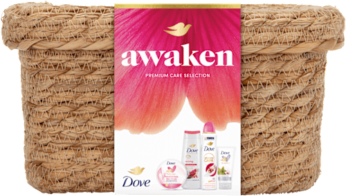 Awaken ajándékcsomag bambuszkosárban Dove