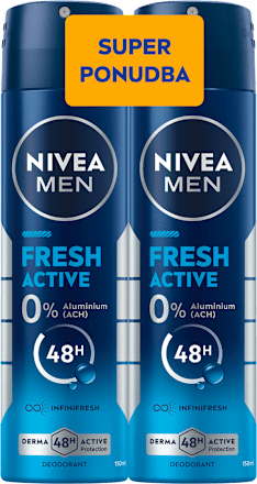 Deodorant v spreju Fresh Active - super ponudba, 2 × 150 ml NIVEA