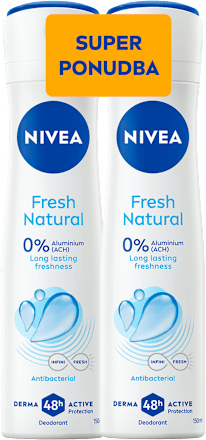 Deodorant v spreju Fresh Natural - super ponudba, 2 × 150 ml NIVEA