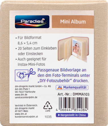 Fotoalbum Instax Mini Leinen Paradies