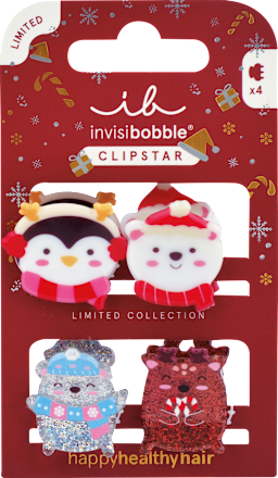 Detské štipce do vlasov Snowy Friends - akrylové invisibobble