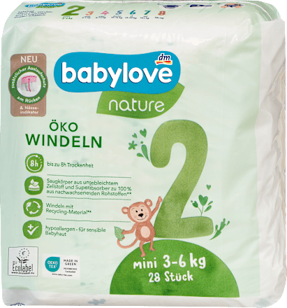 Пелени Еко nature, размер 2 Mini, (3-6 kg) babylove nature