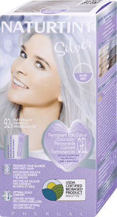 Trajna barva za lase v gelu Silver Grey NATURTINT