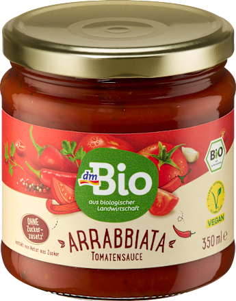 Bio arrabbiata paradicsomszósz chilivel, csípős dmBio