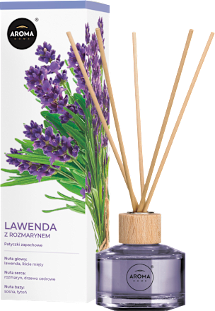 Patyczki zapachowe, lawenda z rozmarynem AROMA HOME