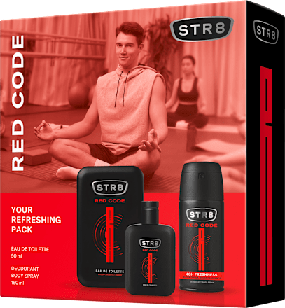 Zestaw upominkowy woda toaletowa i dezodorant Red Code STR8