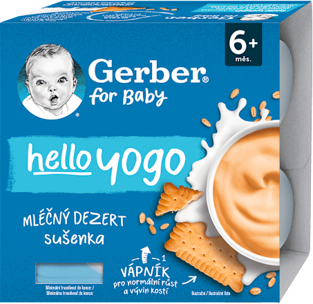 hello yogo mléčný dezert se sušenkami 4x100g Gerber