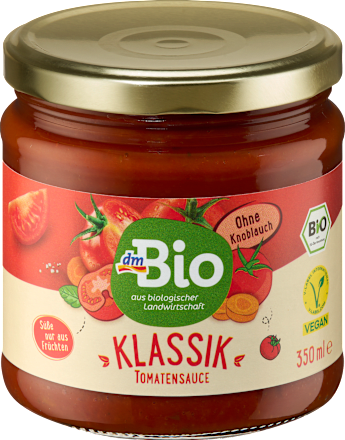 Bio paradižnikova omaka, brez česna dmBio