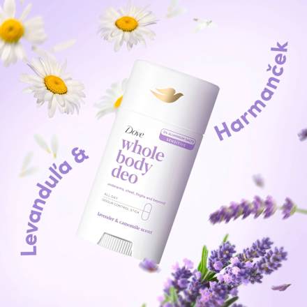 Dámsky tuhý dezodorant Whole Body Deo – Lavender & Camomile Dove