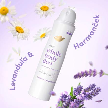 Dámsky dezodorant v spreji Whole Body Deo – Lavender & Camomile Dove