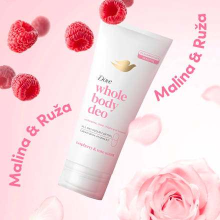 Krémový dezodorant Whole Body Deo - Raspberry & Rose  Dove