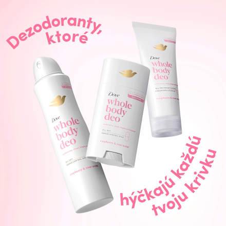 Krémový dezodorant Whole Body Deo - Raspberry & Rose  Dove