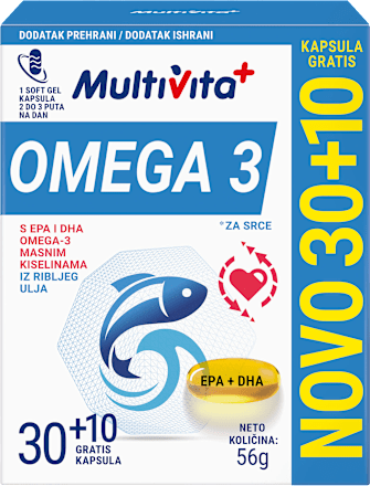 Omega 3 kapsule s EPA i DHA Omega-3 masnim kiselinama iz ribljeg ulja Multivita