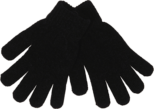 Chenille rukavice - crne PURSET