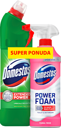 Univerzalno sredstvo za izbjeljivanje Extended Power Pine Fresh i pjena za čišćenje WC školjke i kupaonice Floral Fresh Domestos