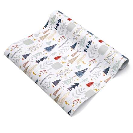 Geschenkpapier, Windsor, blau-aqua-rot-gold, Kurzrolle Profissimo