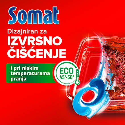 Kapsule za strojno pranje posuđa Excellence 4in1 Somat
