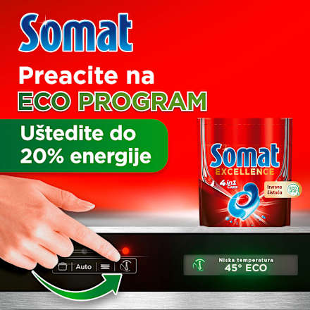Kapsule za strojno pranje posuđa Excellence 4in1 Somat
