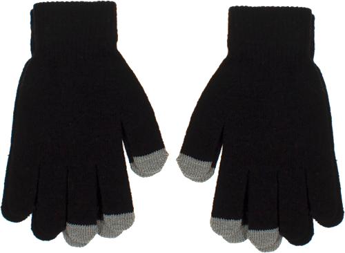 Pletene rukavice duo pack - crne i sive PURSET