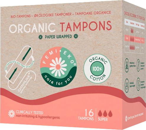 Tampoane organice super FEMI.EKO