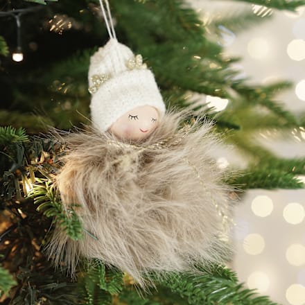 Ukras za bor – krznena kuglica anđeo ZOVAK