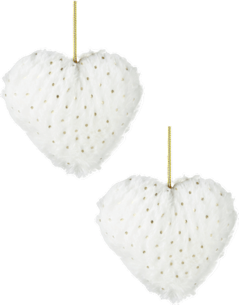 Ukras za bor krzneno srce – bijelo ZOVAK