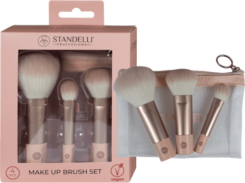 Комплект - Четки за грим, 3 бр. + Калъф за съхранение STANDELLI PROFESSIONAL