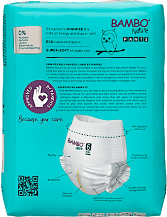 Scutece chiloțel numărul 6 15+kg  Bambo Nature