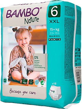 Scutece chiloțel numărul 6 15+kg  Bambo Nature