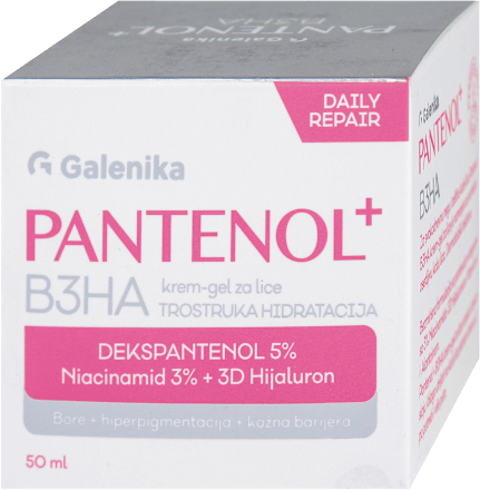 PANTENOL+ B3HA gel krema za lice  Galenika