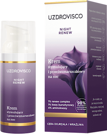 Krem stymulujący i przeciwzmarszczkowy na noc Night Renew UZDROVISCO