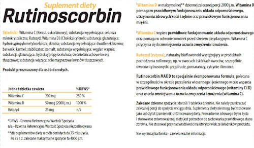 Suplement diety Max D3 2000 j.m. Rutinoscorbin