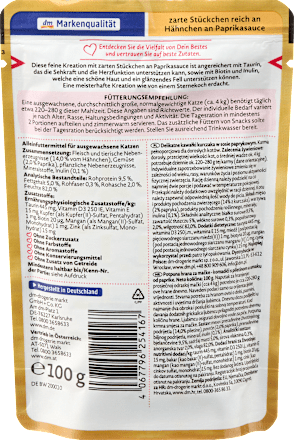 Nassfutter Katze reich an Hähnchen, Sternenküche  Dein Bestes