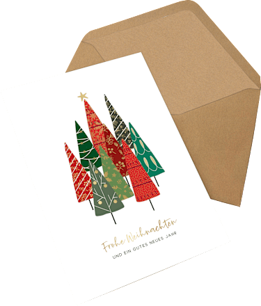 Grußkarte Weihnachten, Mehrstückpackung CACTUS
