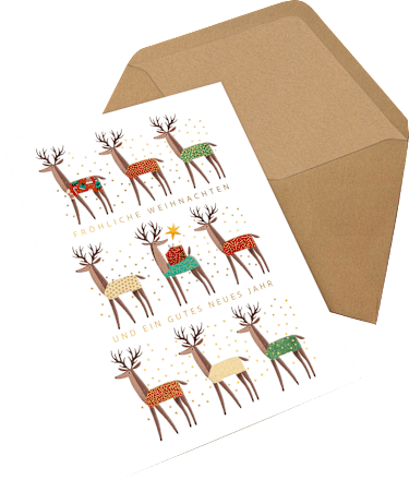 Grußkarte Weihnachten, Mehrstückpackung CACTUS