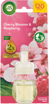 Náplň do elektrického osviežovača Essential Oils - čerešňový kvet a malina Air Wick