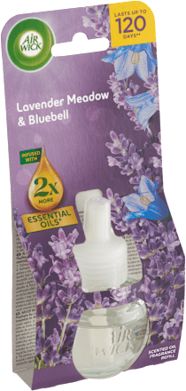  Náplň do elektrického osviežovača Essential Oils - levanduľová lúka a modré kvietky  Air Wick