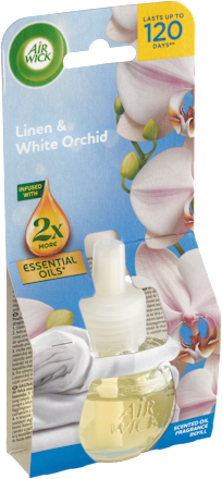 Náplň do elektrického osviežovača Essential Oils - bielizeň a biela orchidea Air Wick
